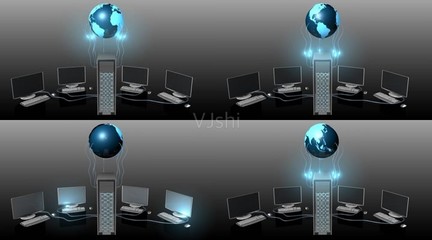 IT科技扁平高科技電腦網絡傳輸_1920X1080_高清視頻素材下載(編號:1431786)_實拍視頻